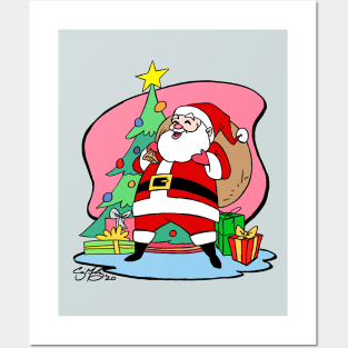 Santa's Here Posters and Art